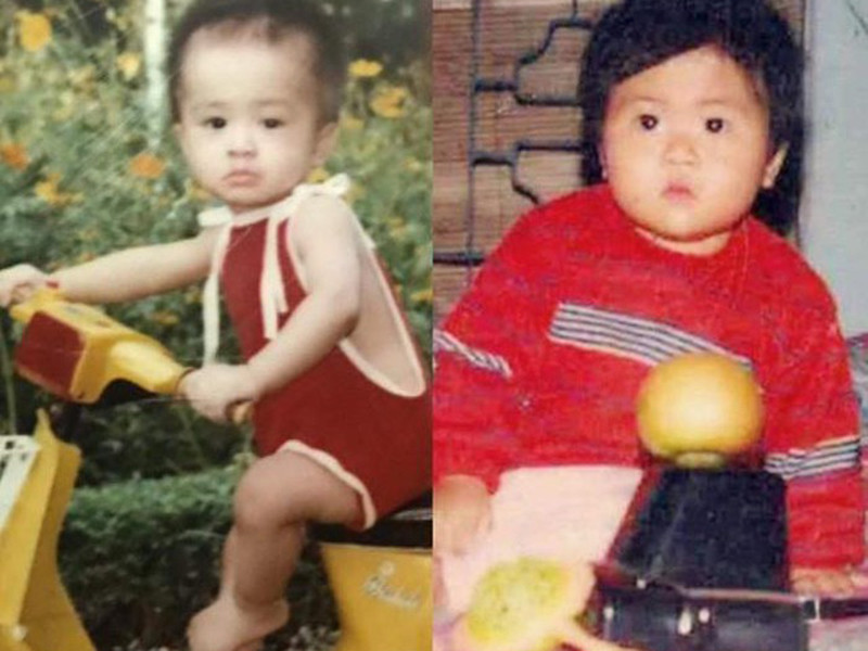 Phú Đạt từng ghép ảnh hồi nhỏ của anh và Ngọc Hân.