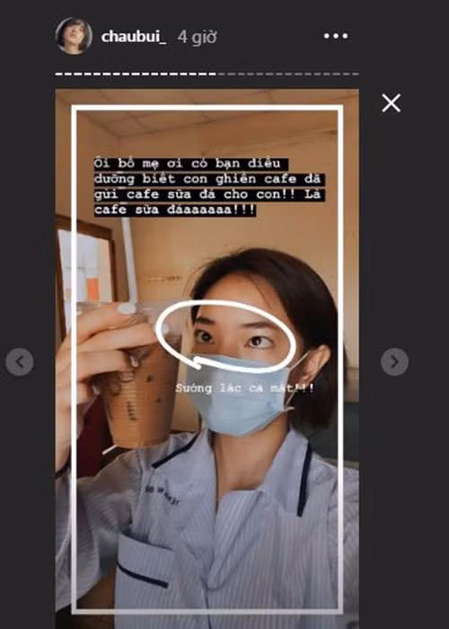 Hot girl sinh năm 1997 khoe mới đây được điều dưỡng gửi cà phê đá khi biết đây là thức uống yêu thích của cô.