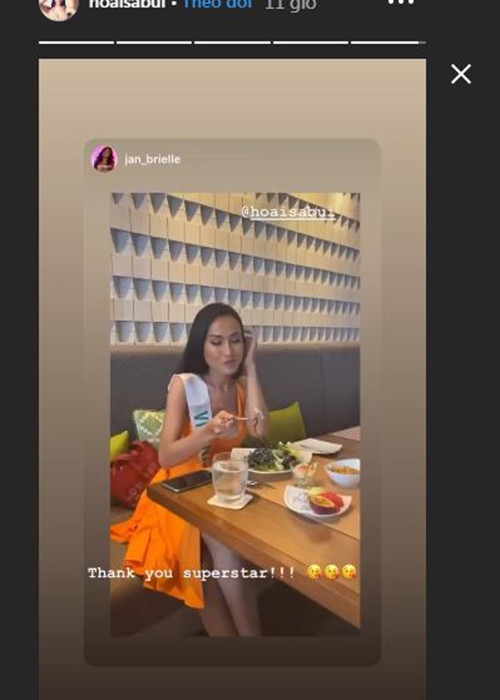 Từ khi tham gia cuộc thi đến nay, người đẹp đến từ An Giang luôn tỏ ra thân thiện.