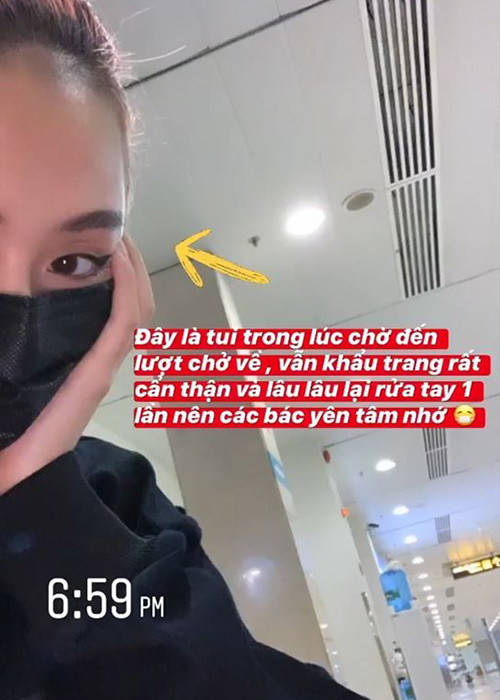 Hot girl ngồi cùng chuyến bay với người tiếp xúc bệnh nhân dương tính Covid-19. Nếu người này có kết quả âm tính, Quỳnh Anh Shyn sẽ được về nhà. Còn nếu người này dương tính, tất cả hành khách sẽ phải cách ly 14 ngày để theo dõi sức khỏe.