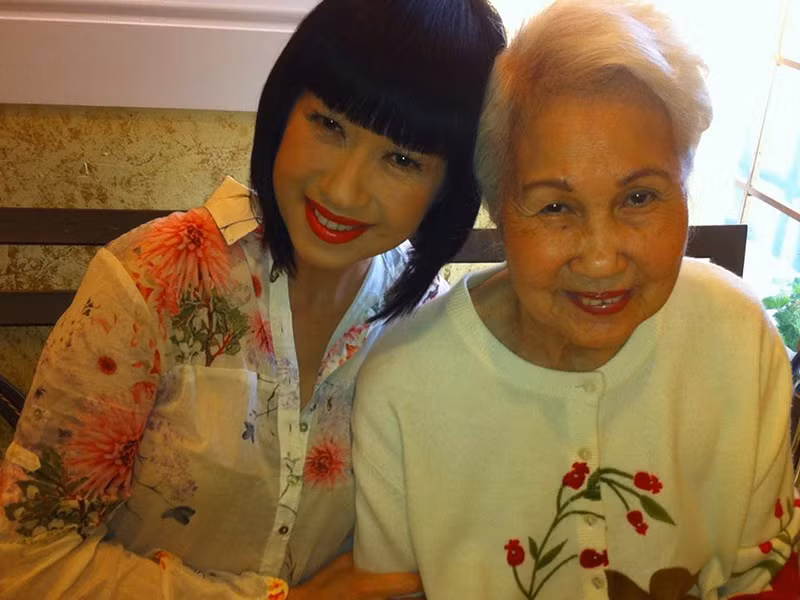 Tuy nhiên, dường như là số phận, Ý Lan vẫn bước vào con đường ca hát sau khi đi làm, lấy chồng. Ca sĩ Ý Lan cho biết, cô luôn coi mẹ là thần tượng. Ảnh: FBNV