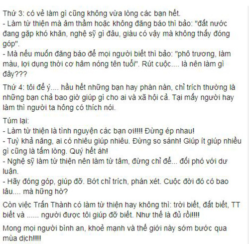Tran Thanh dap tra khi bi hoi sao khong tu thien chong Covid-19, han man-Hinh-3
