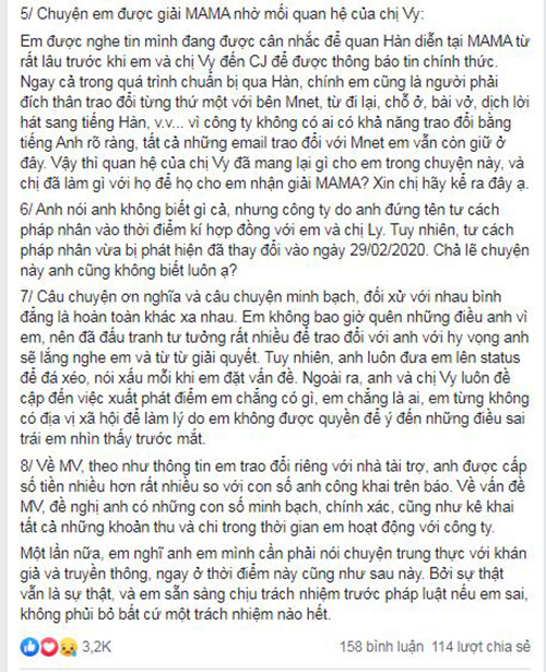 Bi Chau Dang Khoa doi tien den bu lam MV, Orange va LyLy dap tra-Hinh-4