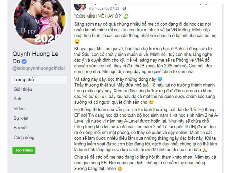 Nữ MC "Thay lời muốn nói" cho biết, Gia Toại sẽ hoàn thành việc học và kỳ thi Tú tài quốc tế (IB) vào ngày 1/5 sắp tới.