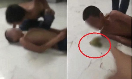 Bo bat con nho nuoc bot vao mom nhau: Dung lam con tre dau long