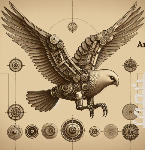 Cuối cùng, Archytas tạo ra robot chim bay đầu tiên, sử dụng hơi nén để tạo chuyển động.( Ảnh: manuscriptedit)