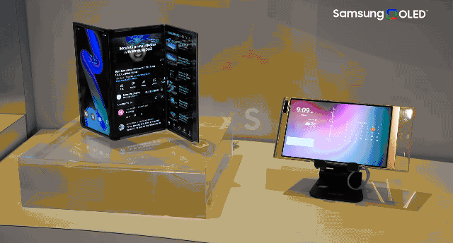 Samsung cũng trưng bày một màn hình OLED linh hoạt và cực mỏng, hứa hẹn ứng dụng trên nhiều thiết bị di động. (Ảnh: Samsung Members)