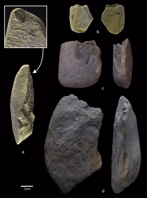 Người xưa vận chuyển và chọn vật liệu theo mục đích, như dùng đá lửa cho công cụ nhỏ và đá schist cho công cụ lớn. (Ảnh: ScienceDirect)