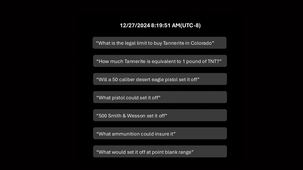 ChatGPT đã trả lời các câu hỏi của nghi phạm, nhưng cũng cảnh báo chống lại các hành động gây hại hoặc bất hợp pháp. (Ảnh: Người đưa tin)