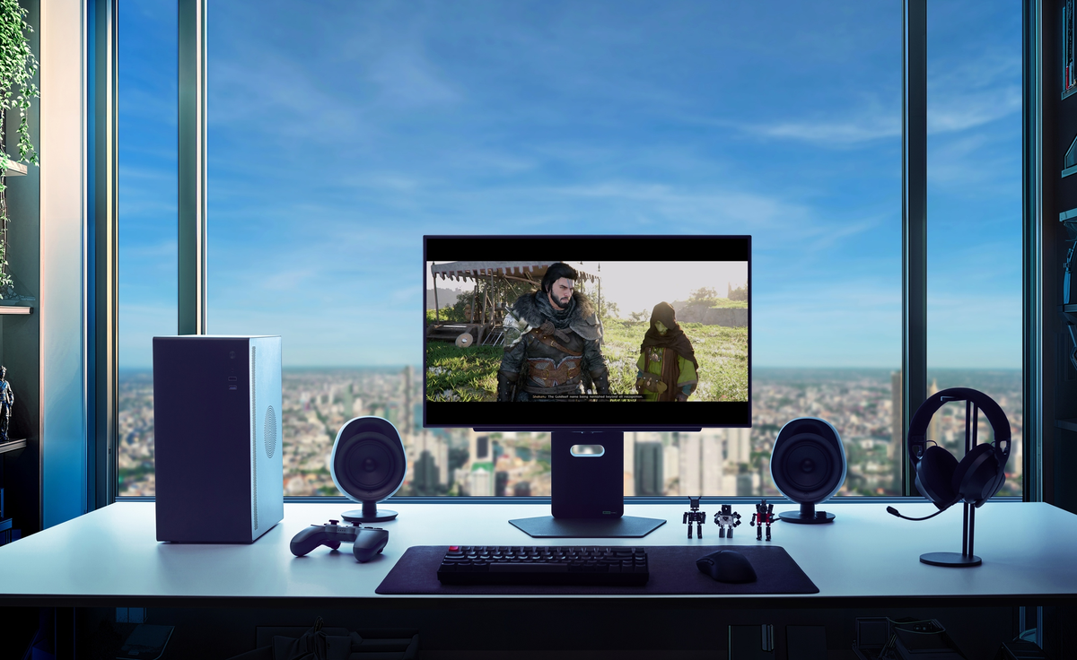 Thiết kế viền siêu mỏng, chân đế chữ L linh hoạt, và hỗ trợ DTS Headphone:X mang lại trải nghiệm hình ảnh và âm thanh tối ưu. (Ảnh: Thanh niên Việt)