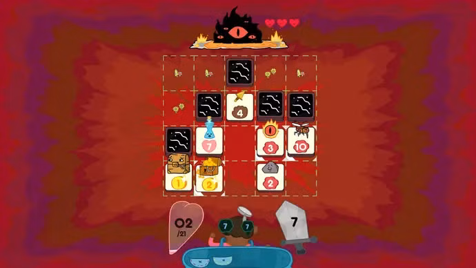 4. Card of Darkness: Một game thẻ bài phiêu lưu kết hợp giải đố và chiến thuật, nơi người chơi phải đối mặt với các lá bài chứa quái vật và kho báu, đòi hỏi chiến thuật thông minh. (Ảnh: Người đưa tin)