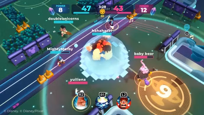 3. Disney Melee Mania: Game MOBA hành động nhanh, cho phép người chơi điều khiển các nhân vật nổi tiếng của Disney trong các trận chiến 3v3 hấp dẫn. (Ảnh: Người đưa tin)