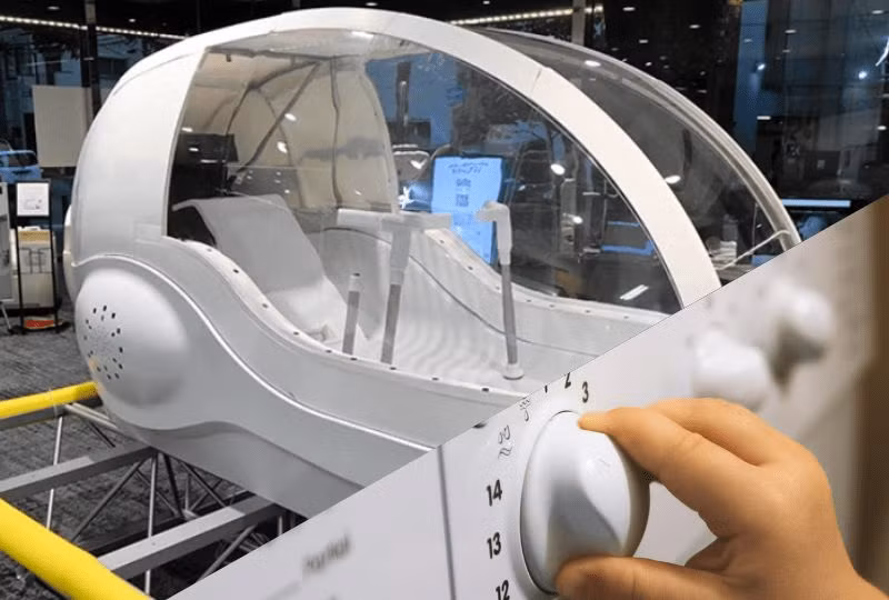 Dựa trên dữ liệu, máy tự động điều chỉnh nhiệt độ nước và phát video thư giãn phù hợp. (Ảnh: Wonderful Engineering)