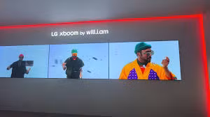 Khu vực Dive &amp; Vibe (Thư giãn &amp; Sôi động): Trình làng loa Xboom 2025 kết hợp AI, tự động điều chỉnh âm thanh và ánh sáng theo không gian. Hợp tác với will.i.am nâng cấp công nghệ âm thanh.(Ảnh: TikTok)