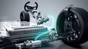 Xe còn được trang bị công nghệ lái 4 bánh chủ động, giúp cải thiện khả năng di chuyển và quay vòng, đặc biệt là với bán kính quay vòng nhỏ hơn cả một chiếc Model S.(Ảnh: E Vehicle Info)