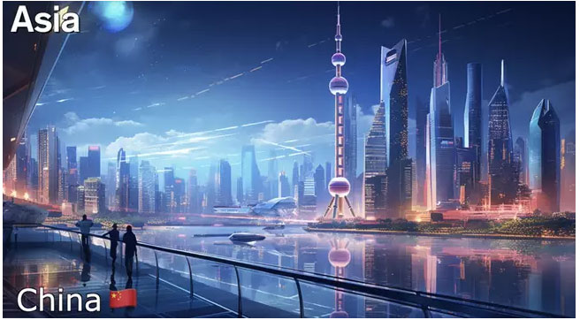 7. Trung Quốc: Đột phá trong vận chuyển với phương tiện đạt vận tốc ánh sáng, để lại những vệt sáng trên bầu trời.(Ảnh: 9news)