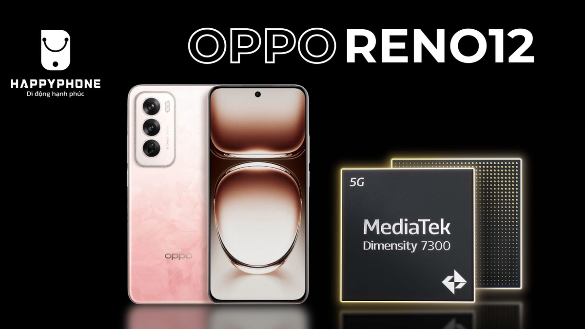 Chip MediaTek Dimensity 7300-Energy 5G, RAM 12GB và bộ nhớ 256GB đảm bảo hiệu năng mạnh mẽ, xử lý mượt mà các tác vụ nặng. (Ảnh: Happy Phone)