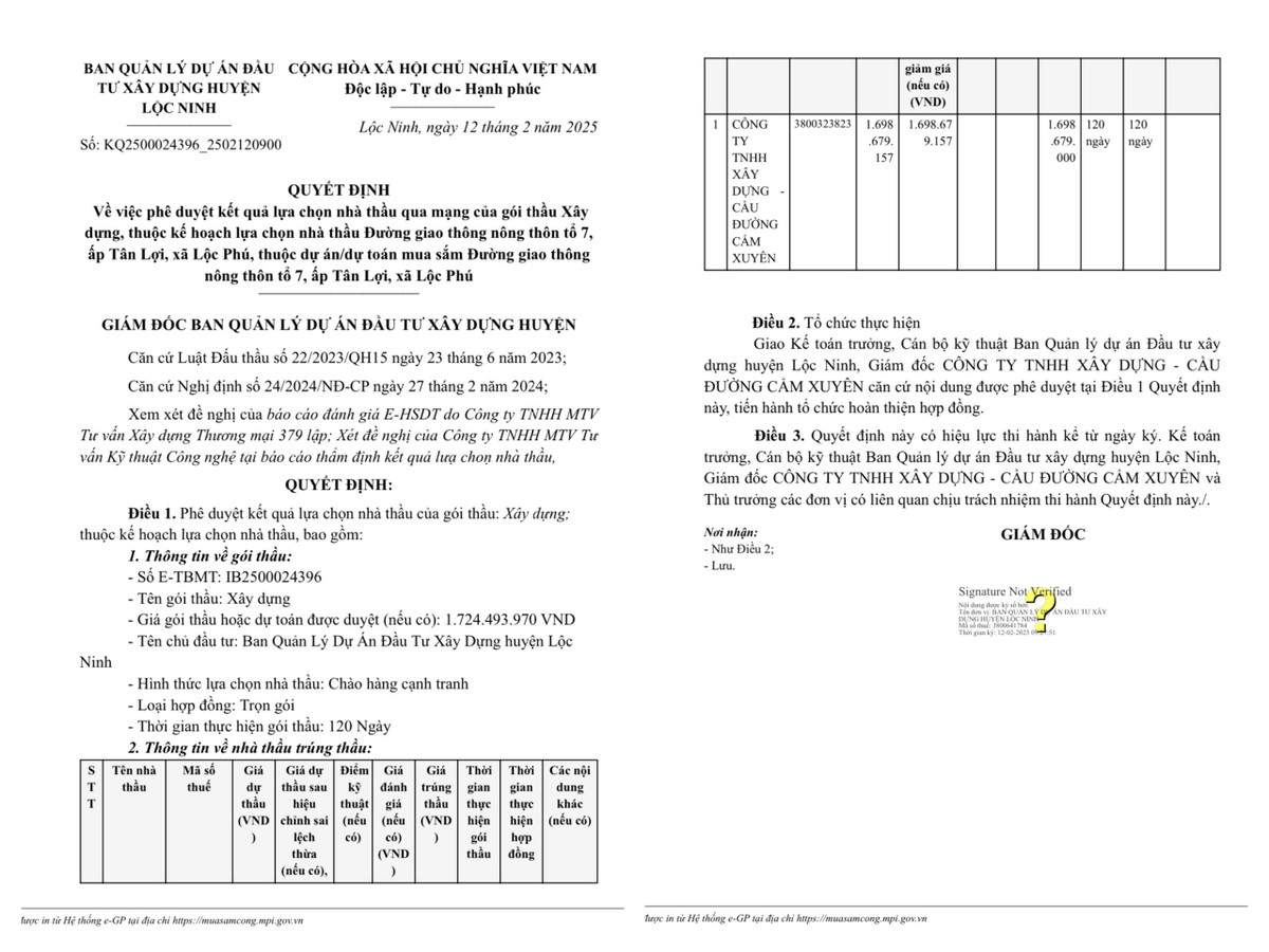Binh Phuoc: Cau duong Cam Xuyen trung goi lam duong GTNT tai Loc Ninh