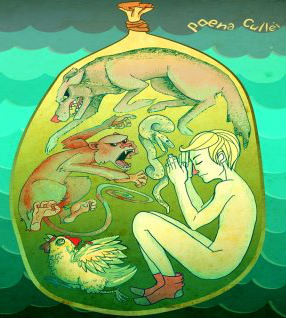 Vào thời cổ đại, hình phạt dành cho kẻ giết cha ở Rome là cái chết. Theo đó, nghịch tử phạm tội giết cha sẽ bị cho vào một chiếc túi cùng với rắn độc, chó và một con gà trống. Sự kiện lịch sử kỳ lạ này khiến không ít người rùng mình sợ hãi.