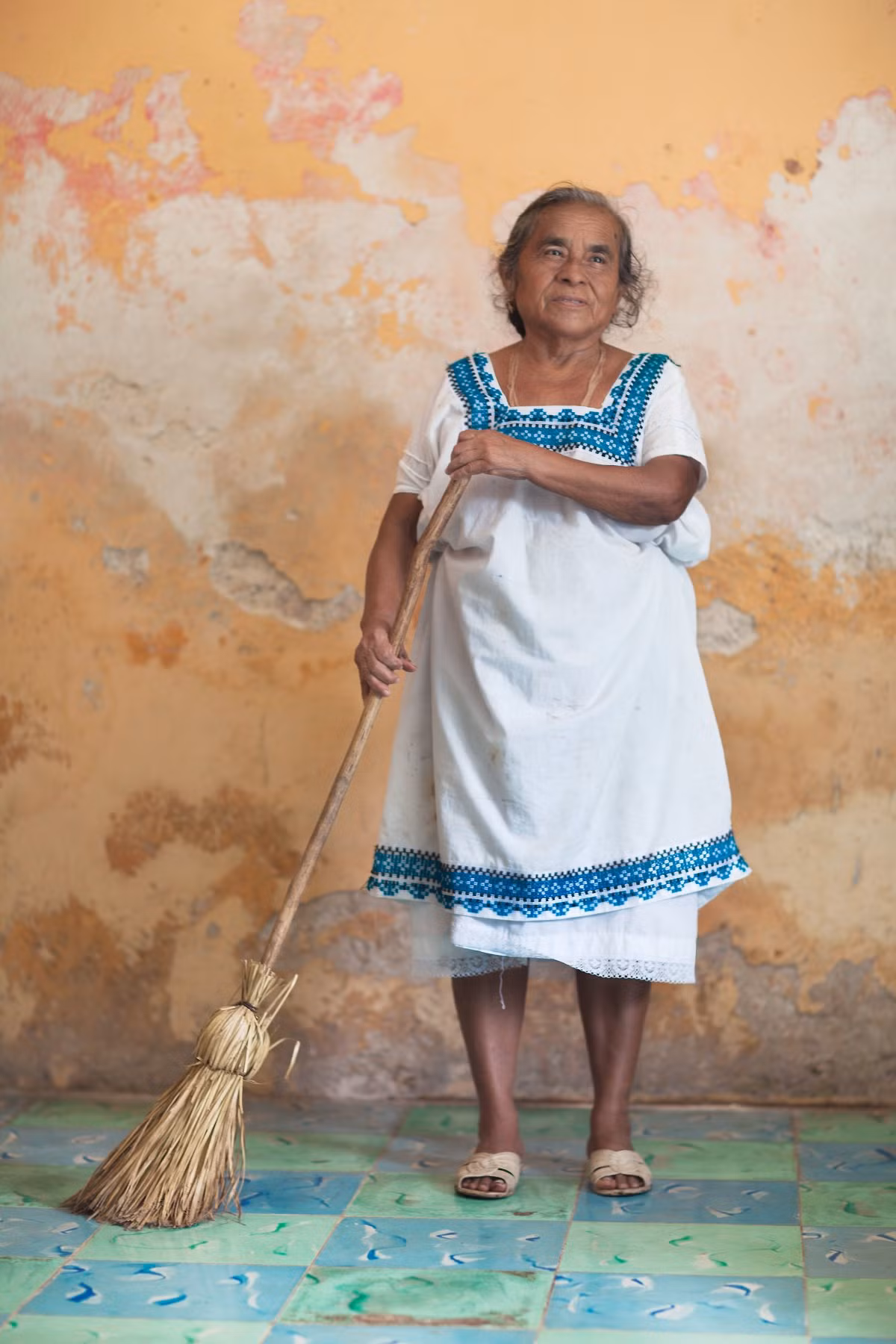 Chân dung một phụ nữ lớn tuổi ở Mexico.