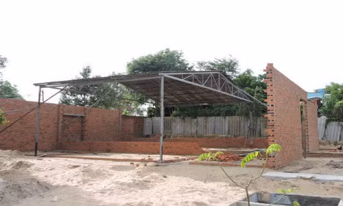Căn nhà gia đình ông Quang đang xây dựng trái phép.