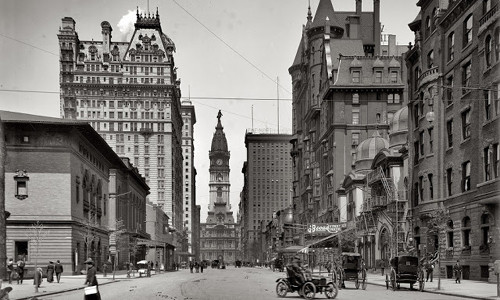 Thành phố nổi tiếng Philadelphia ở Pennsylvania, Mỹ năm 1905 đã xuất hiện nhiều tòa nhà cao tầng.