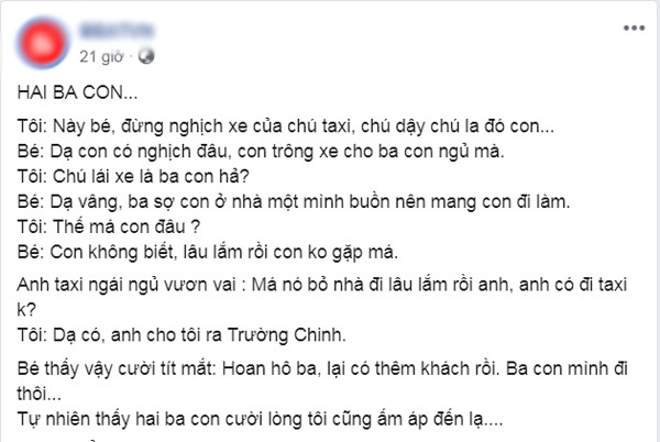Con gai nho trong cho ba lai taxi ngu gay xuc dong cong dong mang