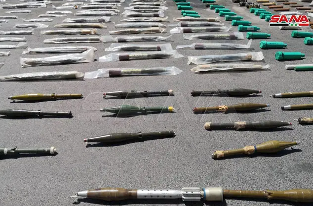 Trước đó, lực lượng chính phủ Syria cũng phát hiện và thu giữ lượng lớn vũ khí của các tay súng phiến quân.