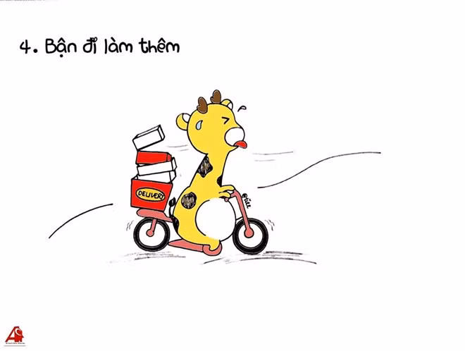 Thấu hiểu nỗi lòng của một sinh viên xa nhà, luôn cố gắng kiếm thêm thu nhập gửi về gia đình, hai tác giả trẻ Gia Thuận và Thu Trinh đã đưa lý do bận đi làm thêm vào bộ tranh của mình. Gần Tết các dịch vụ mua sắm, ăn chơi hoạt động tích cực nên đó cũng là thời gian quý báu để các bạn trẻ kiếm thêm "tấm món" về quê ăn Tết.