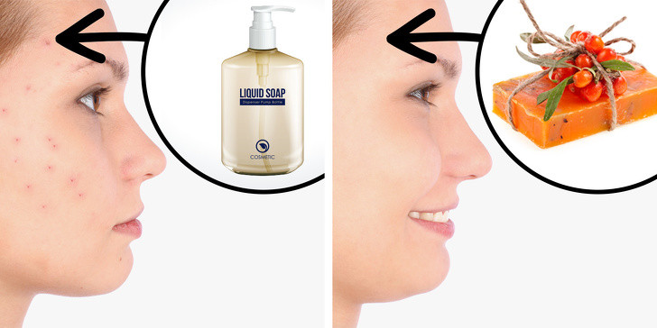 Sử dụng xà phòng thơm: Nếu bạn có làn da nhạy cảm, xà phòng thơm không hề tốt cho bạn. Một số hóa chất trong xà phòng và sữa tắm có thể gây kích ứng, đặc biệt là nước hoa. Nếu da khô và nhạy cảm, sử dụng sữa tắm không mùi.