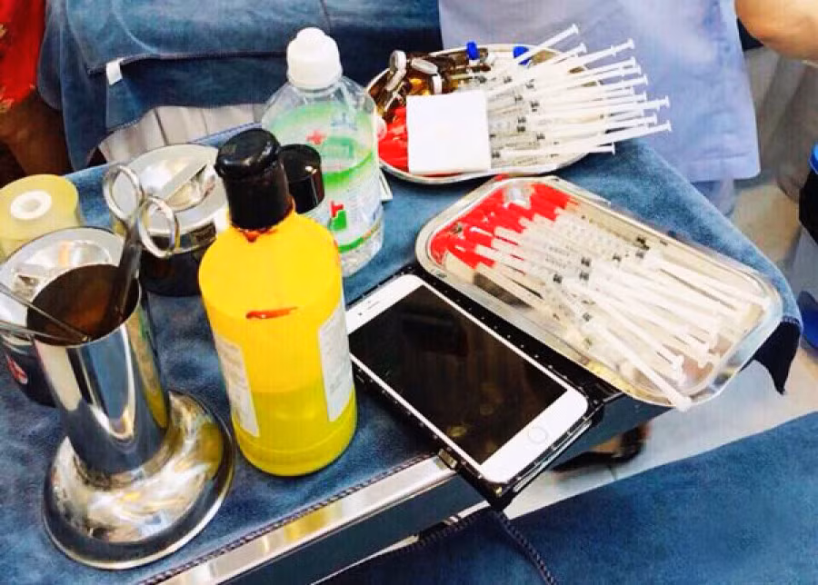 Cơ sở đã thực hiện các dịch vụ thẩm mỹ khi chưa có giấy phép hoạt động.