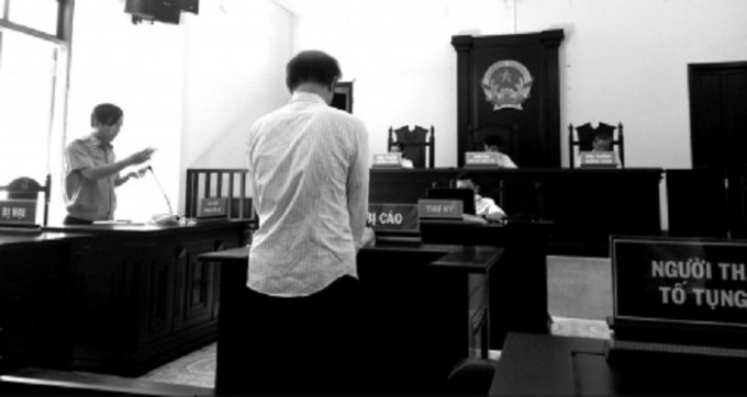 Bị cáo tại phiên tòa.