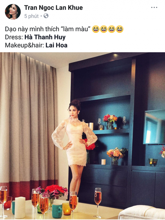 Lan Khuê lại đăng staus như đá đểu ai đó, cư dân mạng tiếp tục bán tín bán nghi về mối quan hệ giữa hai người đẹp này.