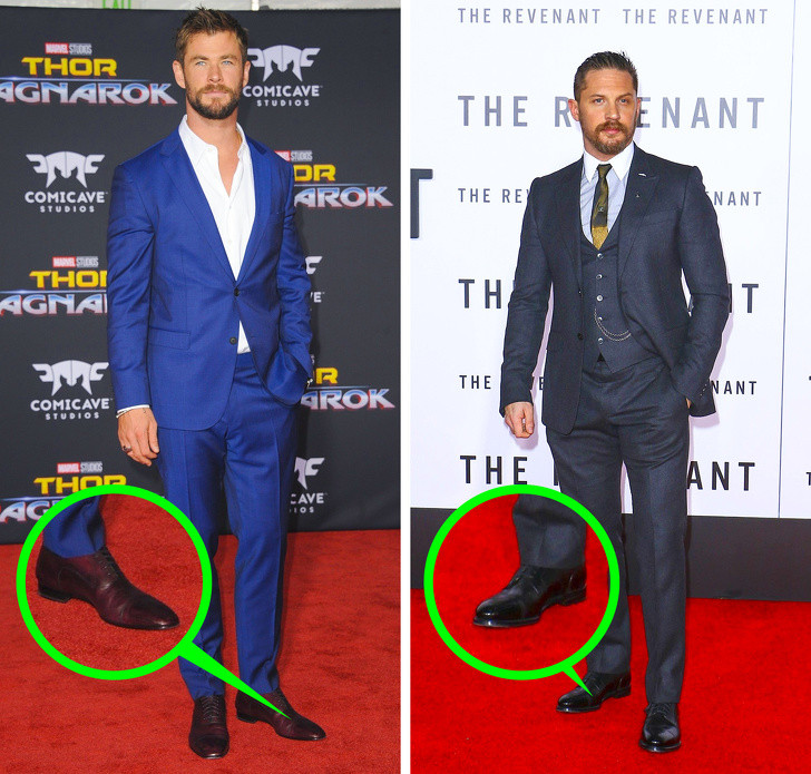 Cỡ giày: Đàn ông thích những người phụ nữ nhỏ hơn họ, vì thế họ bị thu hút bởi một đôi chân thon, một đôi giày nhỏ xinh. Đối với phụ nữ thì ngược lại, họ thích một người đàn ông vạm vỡ, vì thế một cỡ giày to cũng là một điểm thu hút. Ảnh: BS. 