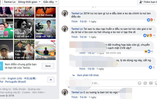 Tiền vệ Lê Tấn Tài bày tỏ sự bức xúc về những gì Công Vinh nhắc đến trong quyển tự truyện "Phút 89".