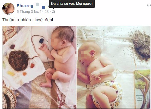 Lê Nhất Phương Hồng ca tụng sinh đẻ "thuận tự nhiên" với hình ảnh em bé nước ngoài.