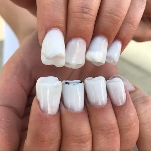 Móng tay hình răng khá độc.