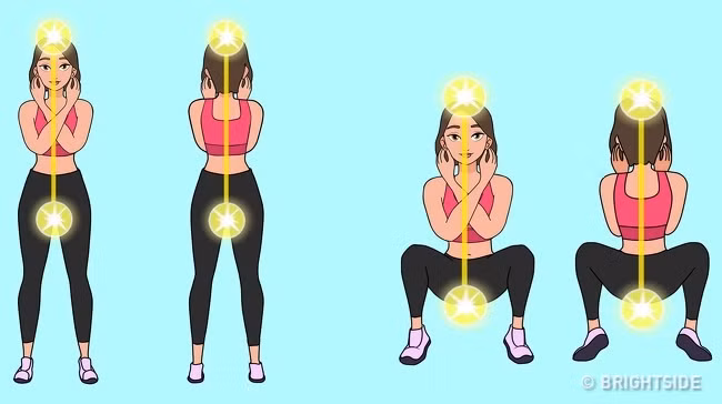 Bước 5. Bắt đầu làm squats: Hít vào qua mũi và từ từ ngồi xổm. Để tránh thêm áp lực lên đầu gối, hãy chắc chắn rằng đầu gối của bạn không vượt qua mắt cá chân. Đứng lên khi bạn thở ra. Lặp lại bài tập khoảng 2-3 phút. Hãy nhớ giữ thẳng lưng và lưỡi của bạn luôn chạm vào vòm miệng.