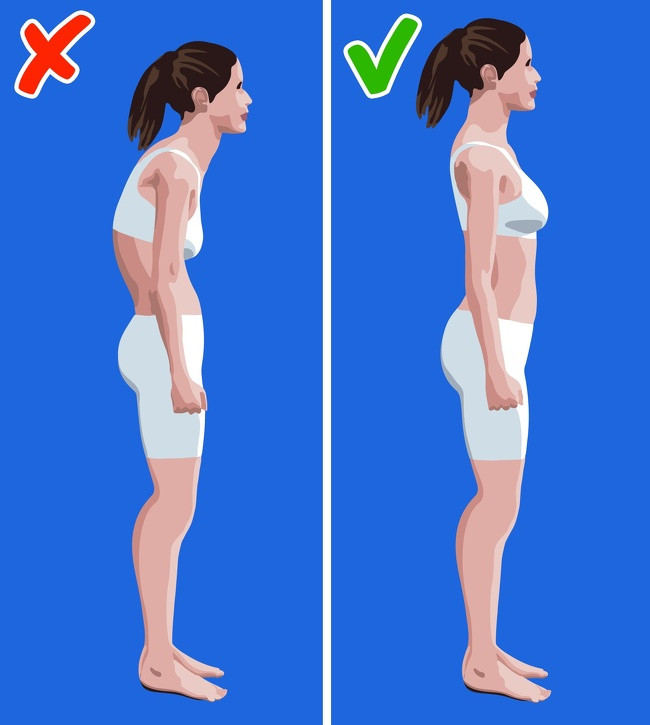 Bước 3. Đứng thẳng để ổn định đôi chân và giữ lưng thẳng trong suốt cả bài tập.