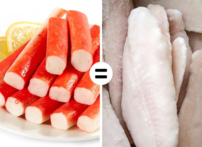 Crab sticks (thanh giả cua) là một thực phẩm độc hại thường thấy trong siêu thị. Sản phẩm này chỉ có tên liên quan tới cua chứ chúng thực chất được làm bằng cá hay gluten, tinh bột, hoặc lòng trắng trứng. Thực phẩm này chứa lượng lớn đường, hương vị, màu sắc và hương vị tăng cường không tốt cho sức khỏe.