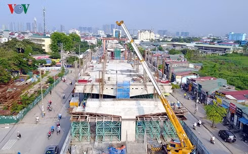 Dự án metro Nhổn - ga Hà Nội (tuyến số 3) đã hoàn thành được khoảng trên 30% tiến độ công việc.