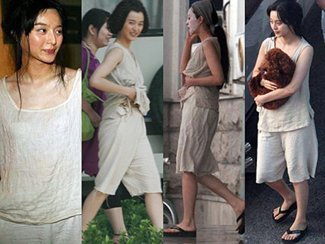 Ngoài ra, mỹ nhân họ Phạm còn nhiều lần mất điểm khi xuất hiện với gương mặt mộc và quần áo luộm thuộm.