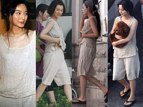 Ngoài ra, mỹ nhân họ Phạm còn nhiều lần mất điểm khi xuất hiện với gương mặt mộc và quần áo luộm thuộm.