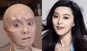 Trong bộ phim The Matrimony, Phạm Băng Băng đã phải ngồi nửa ngày trời để hóa trang gương mặt đáng sợ này.