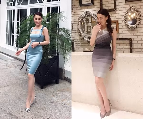 Hầu hết trang phục của cô thường ôm sát, ngắn để khoe eo thon, chân dài.