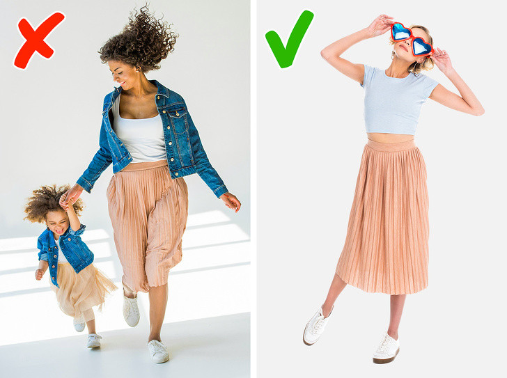 Cẩn thận với váy xếp li: Theo chuyên gia thời trang, váy xếp li chỉ phù hợp với những phụ nữ có hình dáng đẹp vì nó làm nổi bật phần eo và hông.