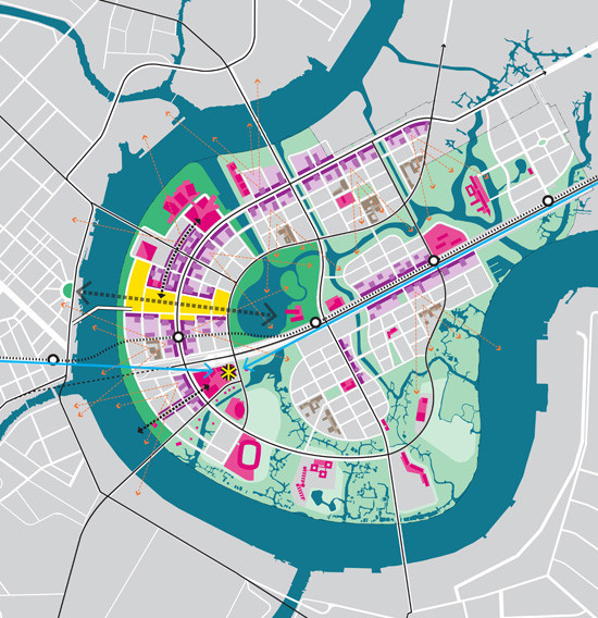 Cũng chính đơn vị này đã thắng giải thưởng cuộc thi thiết kế Trung tâm đô thị mới Thủ Thiêm - Bán đảo xanh rộng 657 ha đối diện quận 1, TP.HCM vào năm 2003.
