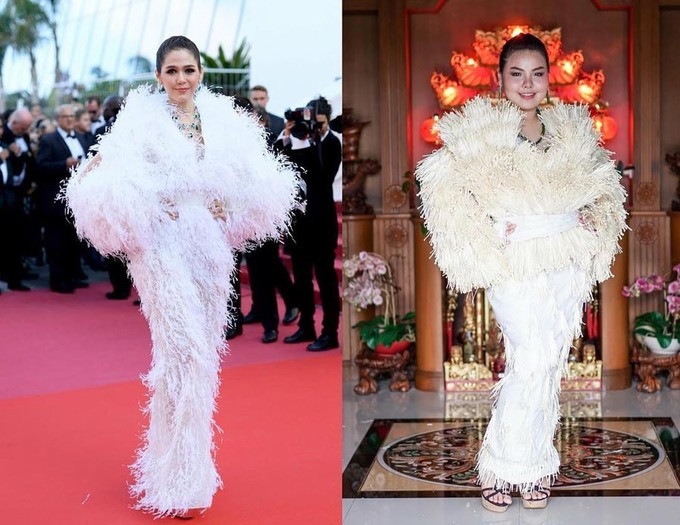 Váy tua rua của Araya A. Hargate được tái hiện bằng nấm.