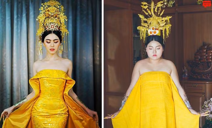 Vương miện được làm từ cánh gà rán và trứng.