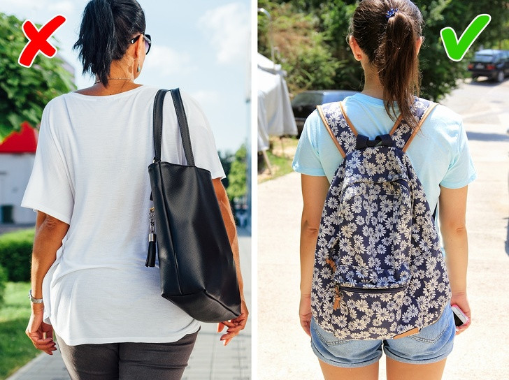 Việc đeo túi một bên cũng có thể gây cong vẹo cột sống. Giải pháp tốt nhất để bảo vệ cột sống là hãy dùng balo để đựng đồ dùng khi ra ngoài.